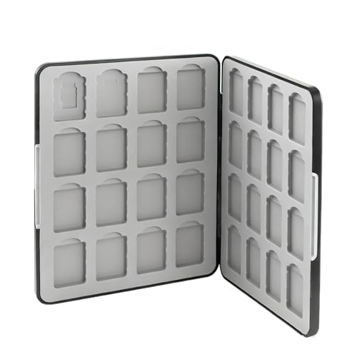 Funda de juego de 32 ranuras con doble cara rígida y almacenamiento para tarjetas Micro SD 2