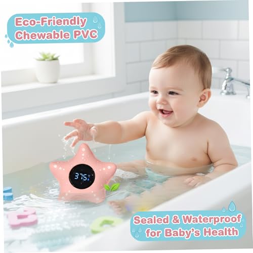 Ameble Bath Thermometer, Color Alert Floating Baby Thermometer for Infant Safety, LCD Display for Precise Water Temperature from 0-80°C Bath Colour Alert Floating Baby for infa - Image 3