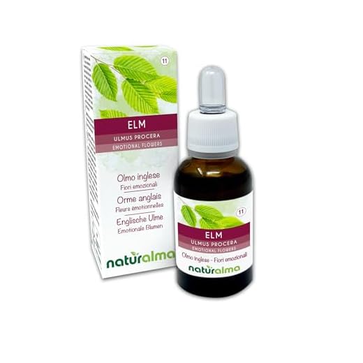 Elm o Olmo inglés (Ulmus procera) Remedios florales Naturalma - Gotas 30 ml - Extracto líquido sin alcohol - Esencias florales - Vegano y libre de alcohol