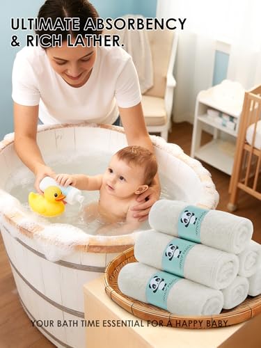 23% Off HIPHOP PANDA Baby Washcloths – Soft Bamboo 6 Pack - Image 5