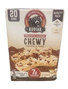 Kodiaks Granola Bars, Chewy Variety Pack, 20 Count