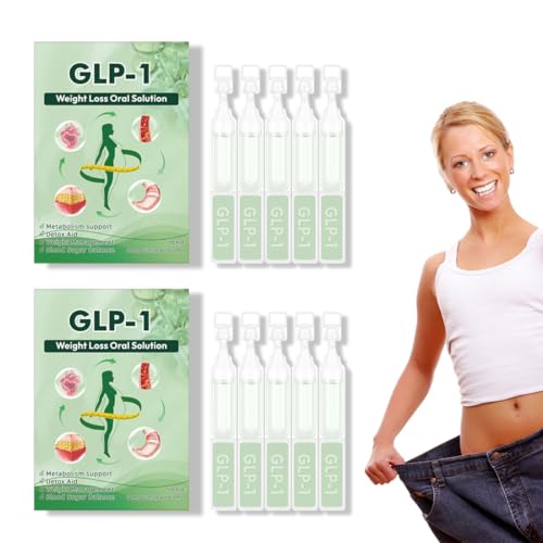 QOCUILC 2 Cajas de GLP-Solución Oral,Suplemento para Perder Peso en Gotas,Apoyo Inmunológico y Energético para el Intestino y la Digestión,Aplicable para Perder Grasa
