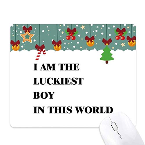 Tapis de souris Noël I Am The Luckiest Boy : apportez de la joie et du bonheur à votre bureau