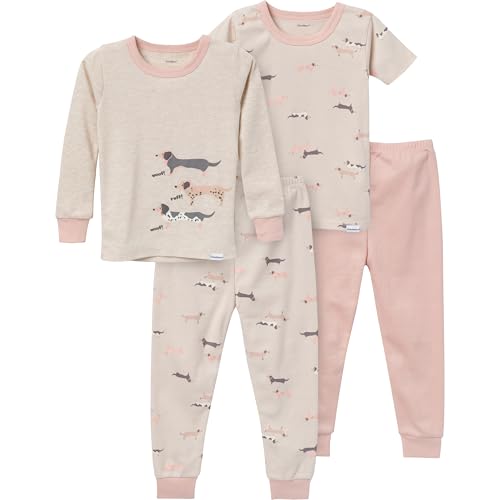 Image of Gerber Baby Unisex-baby Toddler Snug Fit 4-piece Pajama Set