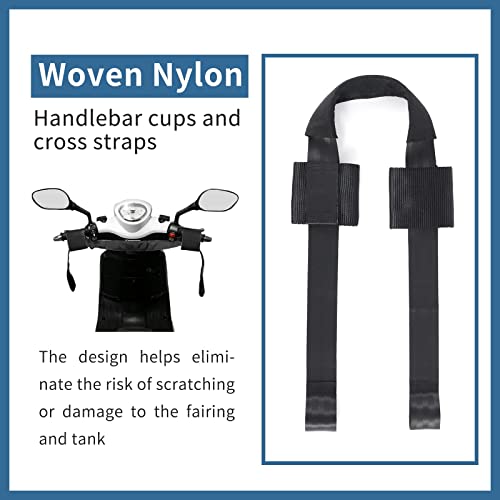 Motorcycle Rear Wheel Tie Down Strap And Bar Harness Handlebar, Universal Soft Loop Strap Wheel Transport Balance Tire Straps For Trailer Scotter And Motorcycle (Handlebar Strap) #TOP1