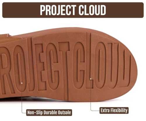 Image of Project Cloud Genuine Leather Women's Sandals - Thong Flip Flops with Plush Soft Insole, Arch Support & Non Slip Outsole - Comfortable Beach & Summer Slides