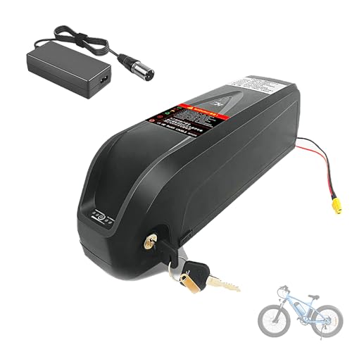 TGHY 電動自転車バッテリー 36V 18.2AH-25AH リチウムイオンバッテリーパック 48V 15.6AH-25AH ダウンチューブバッテリー 充電器付き,36v 18.2ah（Amazon）