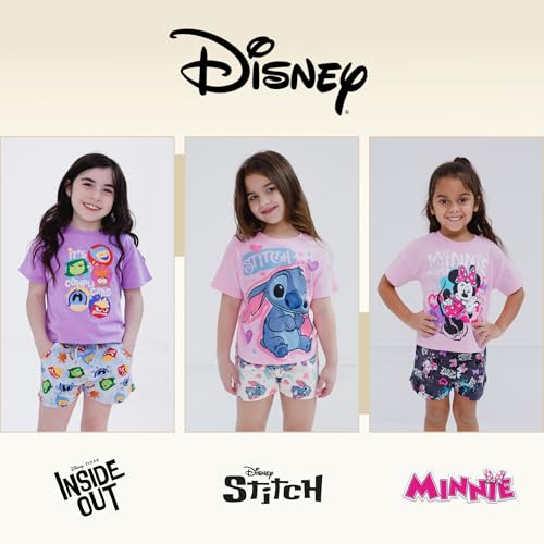Disney Lilo & Stitch Big Girls T-Shirt And Dolphin French Terry Shorts Outfit Set Spray Paint 10-12 #TOP16