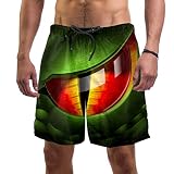 Eslifey Herren Strandshorts 3D Dragon Eye Badehose Elastische Badehose Boardshorts für Herren Gr. XXL, multi