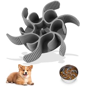 Cexovo Gamelle Anti Glouton Chien Gamelle d&rsquo;alimentation Lente avec Base Gamelle Anti Glouton Chat pour Ralentir la Nourriture pour Chiens Favorise Une Alimentation Saine Et Une Digestion Lente