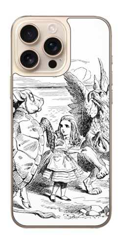 ClearView iPhone 16 Pro Max用 プリント 背面 保護 フィルム 日本製 名画シリーズ ジョン・テニエル (John Tenniel) 海ガメもどきとグリフォン