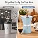 Kinberry Stovetop Coffee Maker - 6 Cup Aluminium Italian Espresso Maker, 300ml Gas & Electric Stove Top Moka Pot for Cappuccino Latte Mocha, Blue