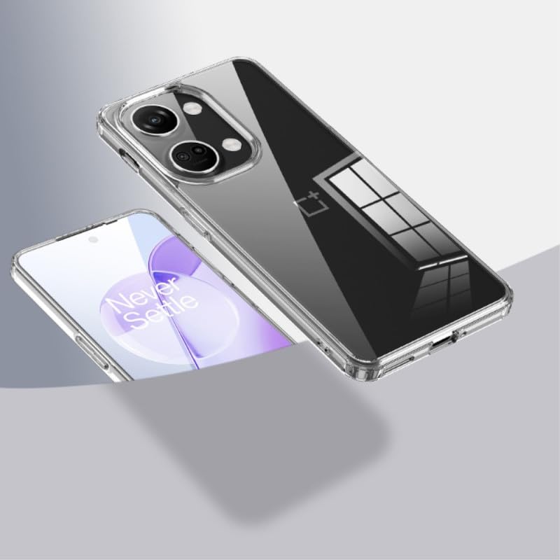 Image of IQShield EvoClear Back Cover Case for Oneplus Nord 3 Shockproof Bumper Protective Covers Cases, Anti-Scratch Hard PC, for Women, Men - Clear