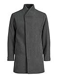 Mantel JACK & JONES Herren JJECOLLUM Wool Coat STS Jacke, Dark Grey Melange, M