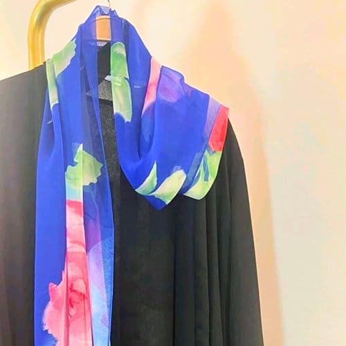 Chiffon Scarf for Women, Sheer Scarf, Light Scarf, Long Chiffon Lightweight, Silky Scarves Gradient See Through4
