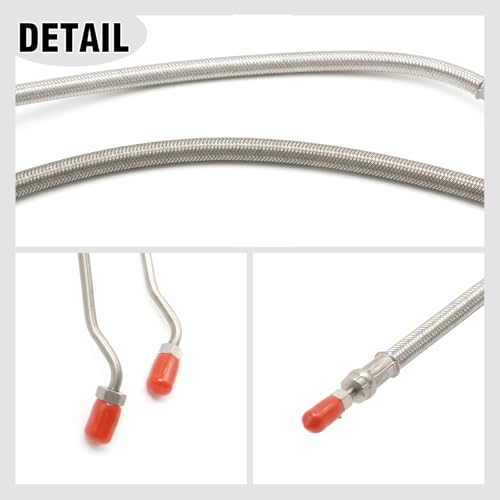 Image of Saihisday 4Pcs 32-864588 Trim Tilt Hydraulic Ram Cylinder Hose Kit, Replacement for Mercruiser Alpha One with Trim Cylinder 15-9 /16 inch, Replaces 32-864589