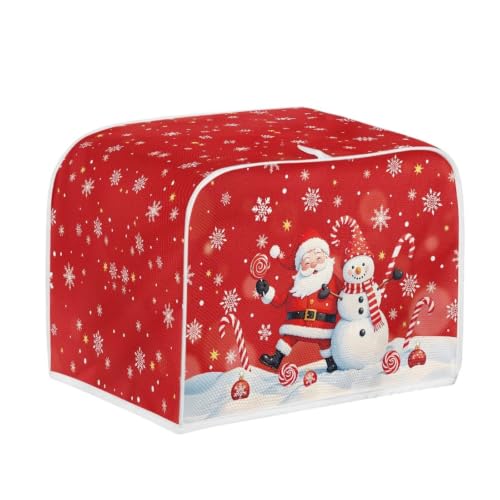 Image of Santa Claus Snowman 2 Slice Toaster Cover Christmas Decor