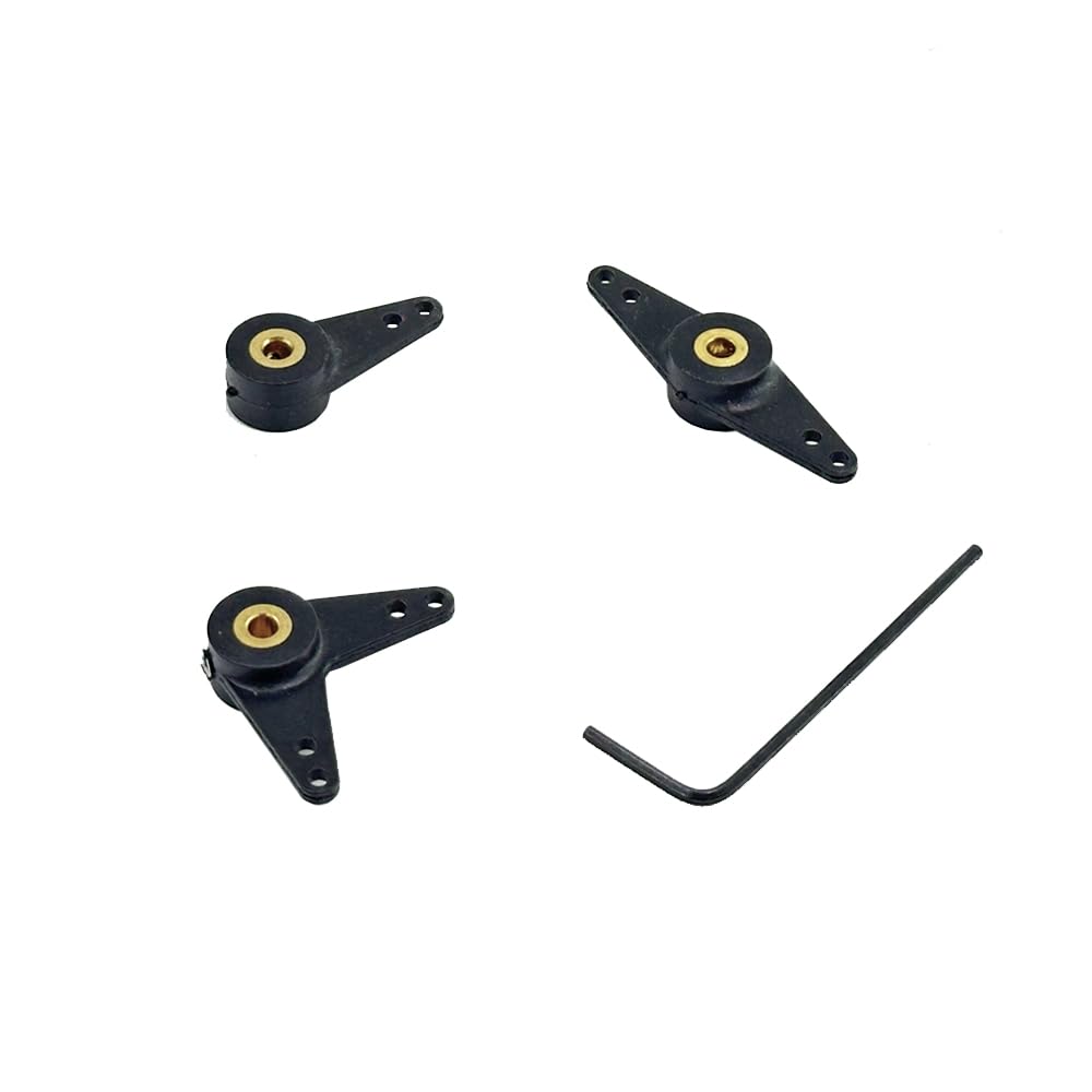 3PCS RC Boat 3MM Shaft Hole Rudder Arm Adapter Nylon Rudder Steering Arm for RC Boat Ship DIY Model Ship Accessories (Style 1)