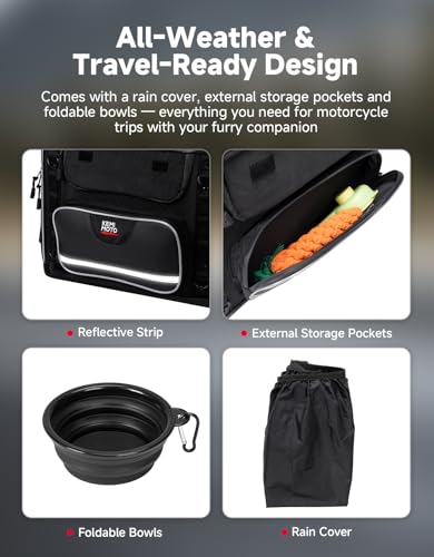 KEMIMOTO All-Weather Motorcycle Dog Carrier