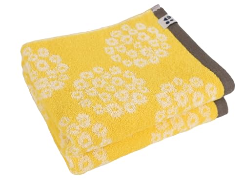 Kosugizen Onnela pieni (オンネラピエニ）フェイスタオル 2枚 イッピー イエロー 34×80㎝ リバーシブル 中厚タイプ AMON-3003-2YE