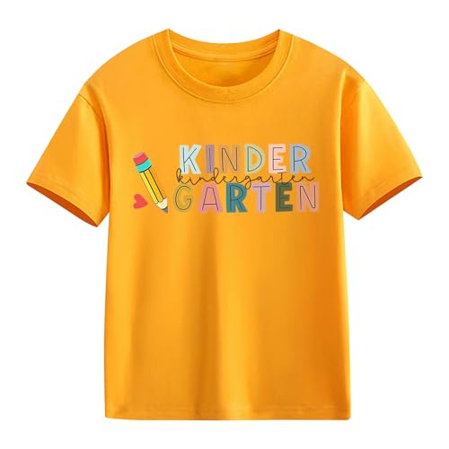 Kindergarten Shirts for Kids Toddler Back to School T-Shirt Boys Girls First Day of School Outfits Short Sleeve Top2