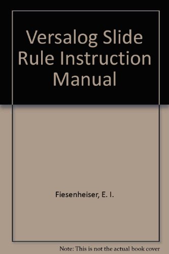 Versalog slide rule instruction manual B0007EPD3I Book Cover