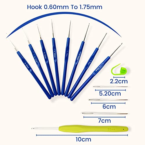 SYGA 51 Pieces Needle Arts Crochet Set Knitting Craft Weaving Plastic Yarn Sewing Tools(Multicolor) (Image - 6)