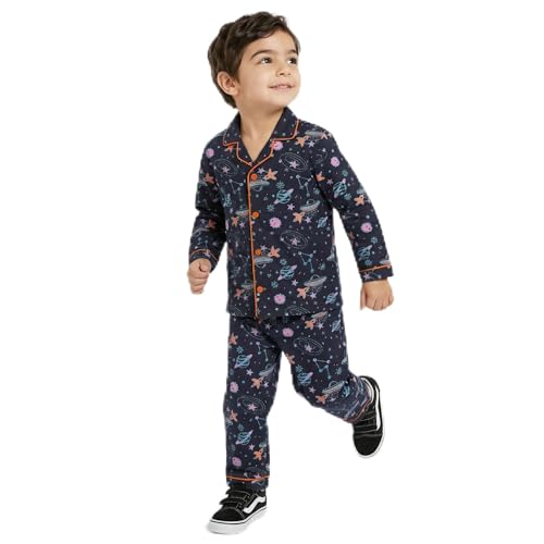 Image of CLAP Kids Cotton Printed Full Sleeves Night Suit