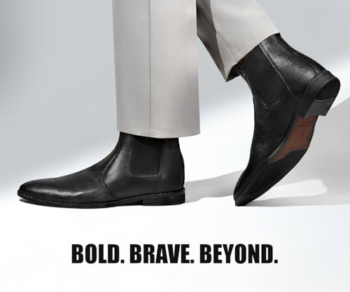 Image of LOUIS STITCH Men's Chelsea Boots | Handcrafted | High Ankle Boot| Comfortable Formal Office & Casual Wear Shoes | Dual Tone Patina Finish (LSRGPDCL)