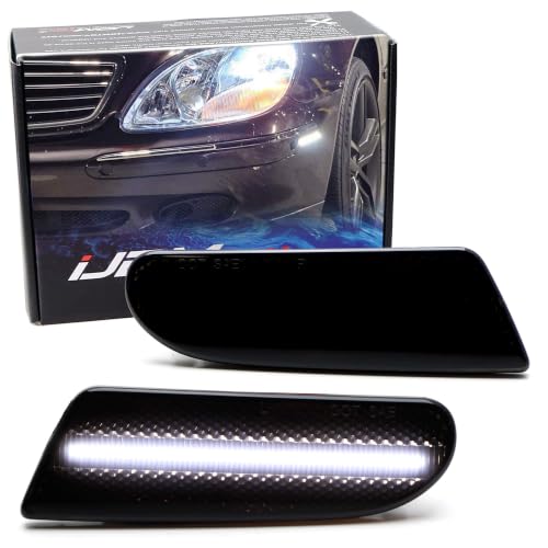 iJDMTOY LED Front Side Marker Lights For Mercedes 2000-06 W220 S-Class