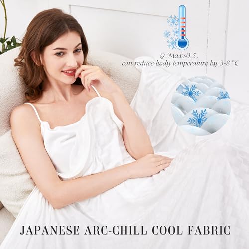 Image of AmyHomie Cooling Blanket for Hot Sleepers,Lightweight Summer Queen Size