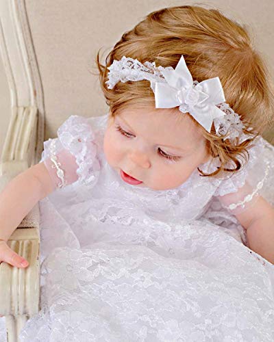Lucy 6 Month Heirloom Lace Christening Baptism Blessing Gown For Girls, Made In Usa White #TOP5