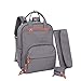 Robasiom Baby Wickelrucksäcke Rucksack Tragbare Wickeltasche Großer Kapazität Wickelrucksack Multifunktional Reiserucksack Wickelauflage Schnullerhalter（Grau）