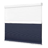 Day Night Cellular Shades Cordless Boolegon Blackout/Light Filtering 2 Shades in 1 Honeycomb Blinds