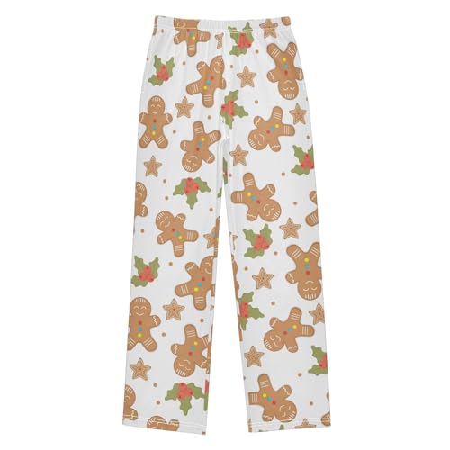 Boys' Pants Cute Gingerbread Man Xmas Long Bottoms Jogger Pants Elastic Waist Trousers with Pockets S-XL