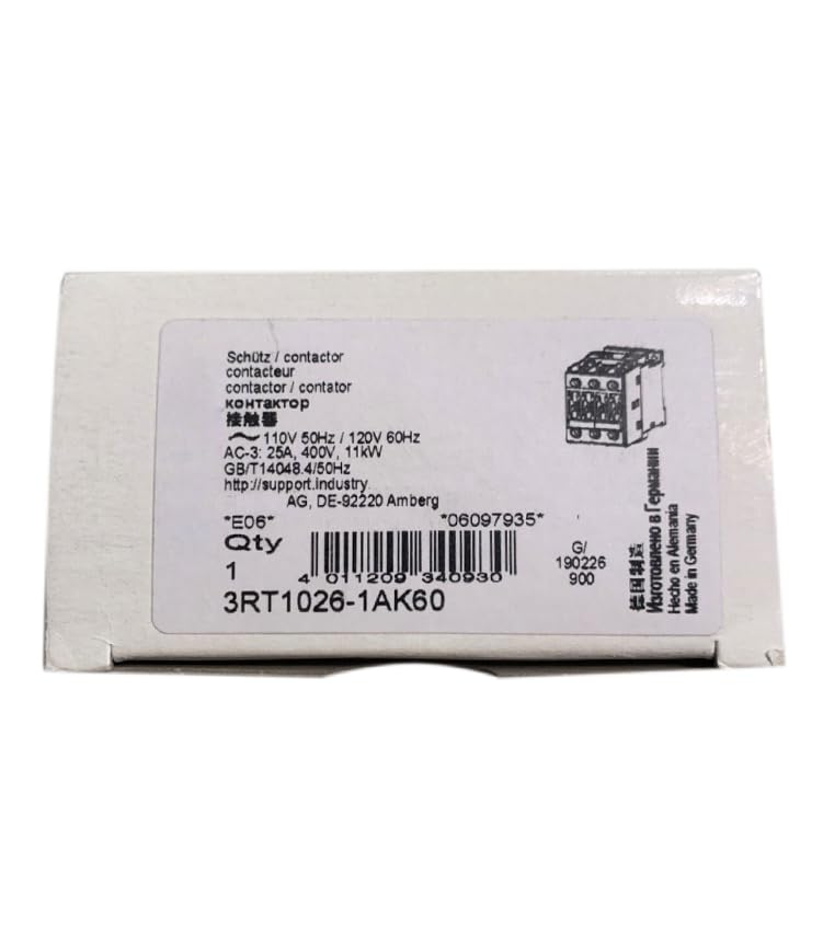 3RT1026-1AK60 contacteur de puissance triphasé pour moteur industriel