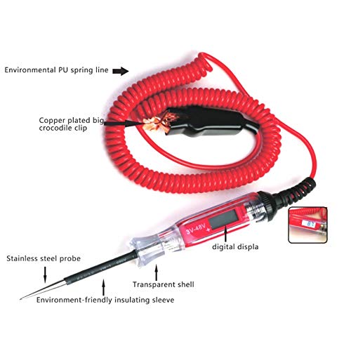 3V-48V Digital Electric Circuit LCD Test Tester For Cars Trailer RV Snowmobile e