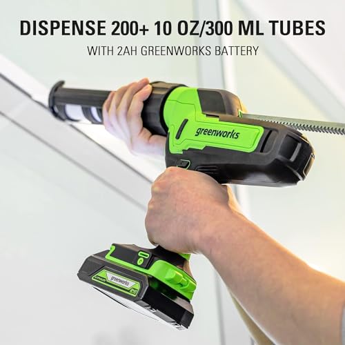 Greenworks 24V Cordless 10 Oz. Caulk & Adhesive Gun 6-Speed Anti-Dripping With 2Ah Usb Battery And 2A Charger thumb #6