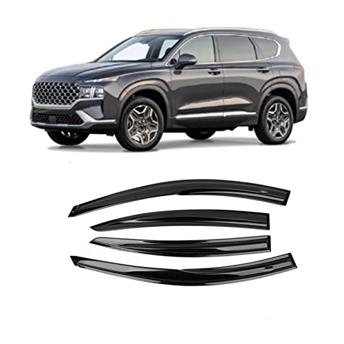 LZLWL DéFlecteurs FenêTre LatéRaux Vent VisièRe d'air pour Hyundai Santa Fe 2019 2020 2021 DéFlecteurs pour Auto Cover