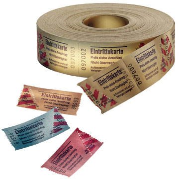 PARTY DISCOUNT ® Rollen-Eintrittskarten 1000 Abrisse, rot