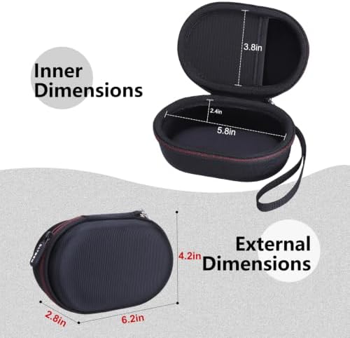 L LTGEM Mouse Case Compatible with Razer DeathAdder V4 Pro Wireless Gaming Mouse, Office Travel Carrying Storage Bag - Black(Case Only) - 1