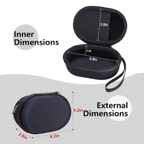 L LTGEM Mouse Case Compatible with Razer DeathAdder V4 Pro Wireless Gaming Mouse, Office Travel Carrying Storage Bag - Black(Case Only)