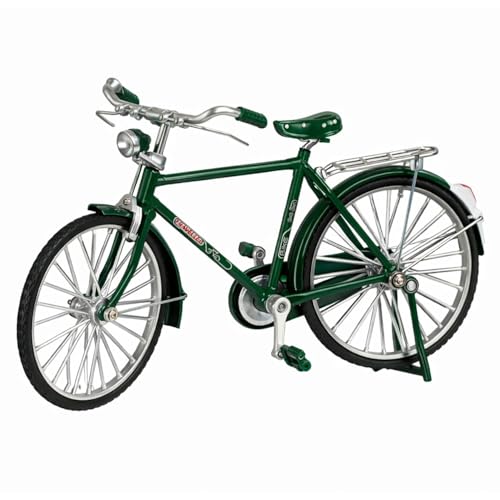 Image of FunBlast Vintage Mini Metal Bicycle - 1:18 Die-Cast Realistic Bicycle Model, Retro Alloy Classical Cycle Toy for Desktop Ornament, Home & Office Decor (Green)