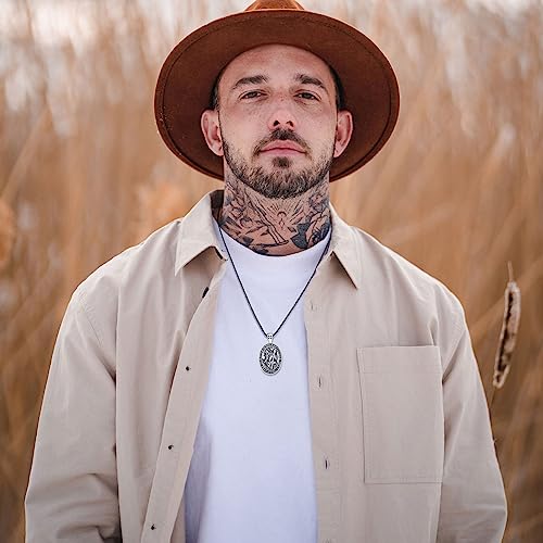 EUDORA 925 Sterling Silver St Christopher/St Benedict/St Michael/Virgin Mary/San Judas Tadeo/Good Shepherd Cross/Archangel Necklace Medal Pendant Protection Religious Amulet Jewelry For Men Women - Image 7