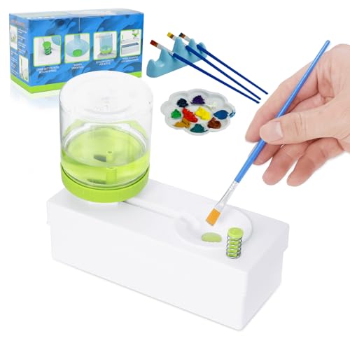 Limpador de pincel de tinta – ferramenta de limpeza de pincéis multiuso com copo de limpeza de pince