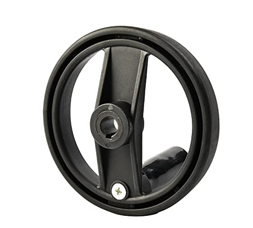 Othmro Hand Wheels 0.47In Center Hole Diameter 4.92In Handwheels Diameter Black 2Spoked Lathe Handwheel Round Three Hand Wheel With Revolving Handle For Lathe Milling Machine Grinders #TOP5