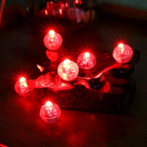 Neo Loons® 100Pcs/Lot 100 X Red Round Led Flash Ball Lamp Balloon Light Long Standby Time For Paper Lantern Balloon Light Party Wedding Decoration #TOP2