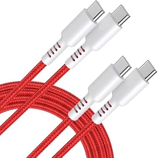 Amazon Brand - Eono USB C to USB C Cable [2-Pack 3M] 60W/3A Type C PD Fast Charging Cable Lead for Samsung Galaxy S22/S22 Ultra/S21/S20/S10/A52s, MacBook Air 2020, iPad Pro 2020/2018/mini, and Pixel 6