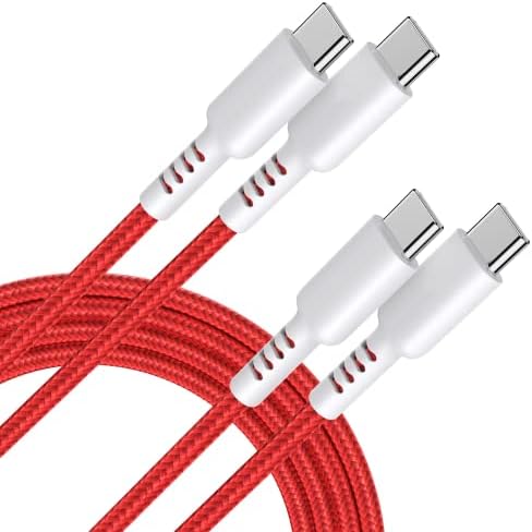 Amazon Brand - Eono USB C to USB C Cable [2-Pack 3M] 60W/3A Type C PD Fast Charging Cable Lead for Samsung Galaxy S22/S22 Ultra/S21/S20/S10/A52s, MacBook Air 2020, iPad Pro 2020/2018/mini, and Pixel 6
