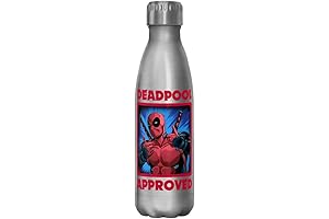 Marvel Deadpool Approved 17 oz Stainless Steel Water Bottle, Perfect for Staying...